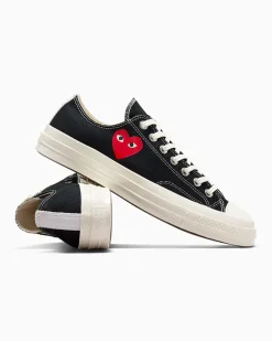 Converse Modelli Bassi|Modelli Bassi<PLAY Comme des Garçons Single Heart Chuck 70 Black/Egret/Red