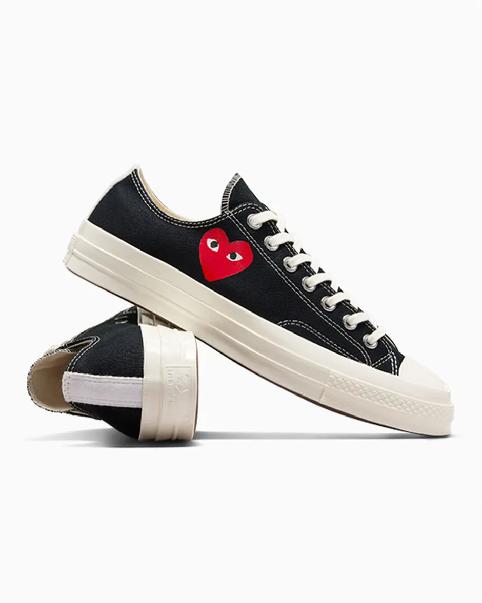 Converse Modelli Bassi|Modelli Bassi<PLAY Comme des Garçons Single Heart Chuck 70 Black/Egret/Red