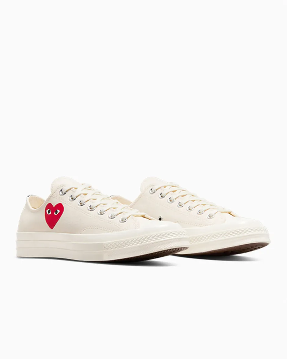 Converse Modelli Bassi|Modelli Bassi<PLAY Comme des Garçons Single Heart Chuck 70 Milk/Black/Red