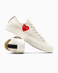 Converse Modelli Bassi|Modelli Bassi<PLAY Comme des Garçons Single Heart Chuck 70 Milk/Black/Red