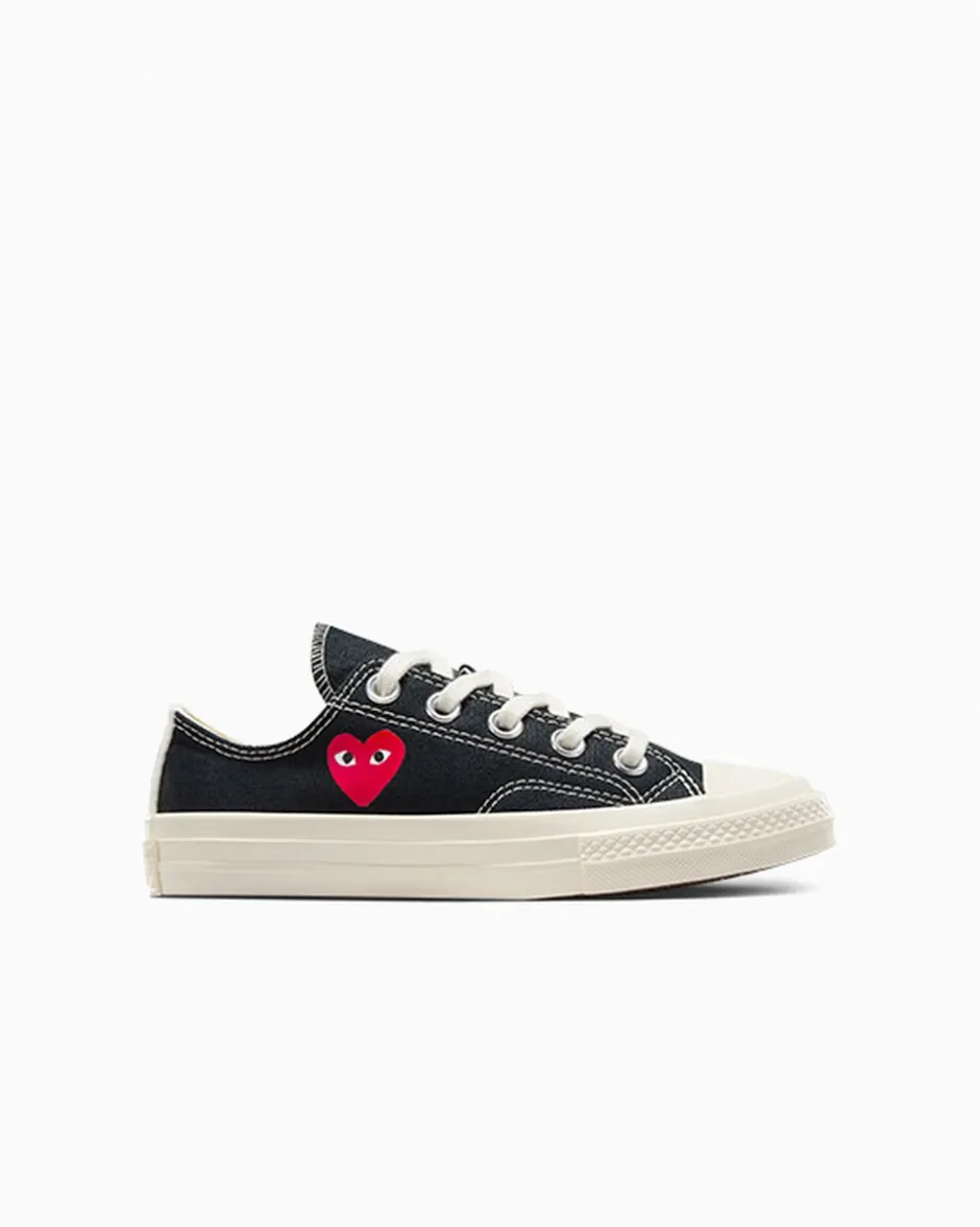 Converse Ragazzo|Bambini (Età 4-8 Anni)<PLAY Comme des Garçons Single Heart Chuck 70 Nero/Egret/Rosso