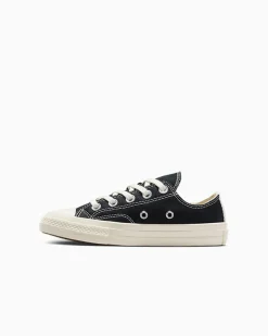 Converse Ragazzo|Bambini (Età 4-8 Anni)<PLAY Comme des Garçons Single Heart Chuck 70 Nero/Egret/Rosso