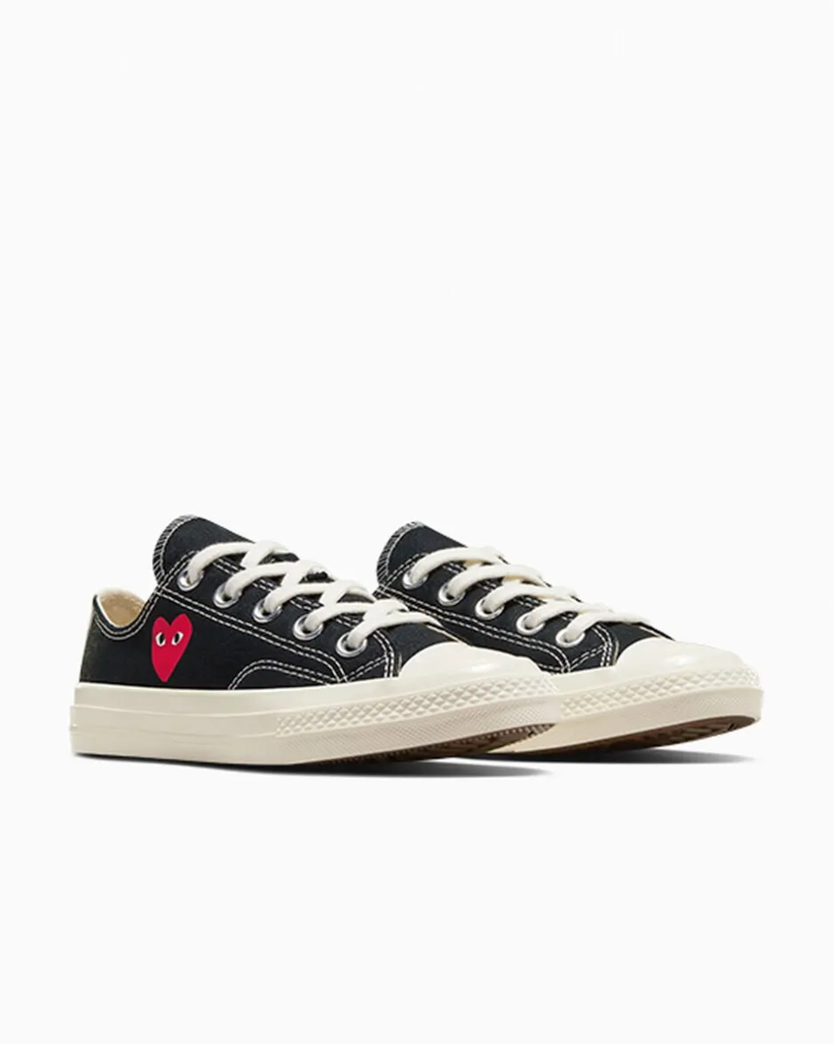 Converse Ragazzo|Bambini (Età 4-8 Anni)<PLAY Comme des Garçons Single Heart Chuck 70 Nero/Egret/Rosso