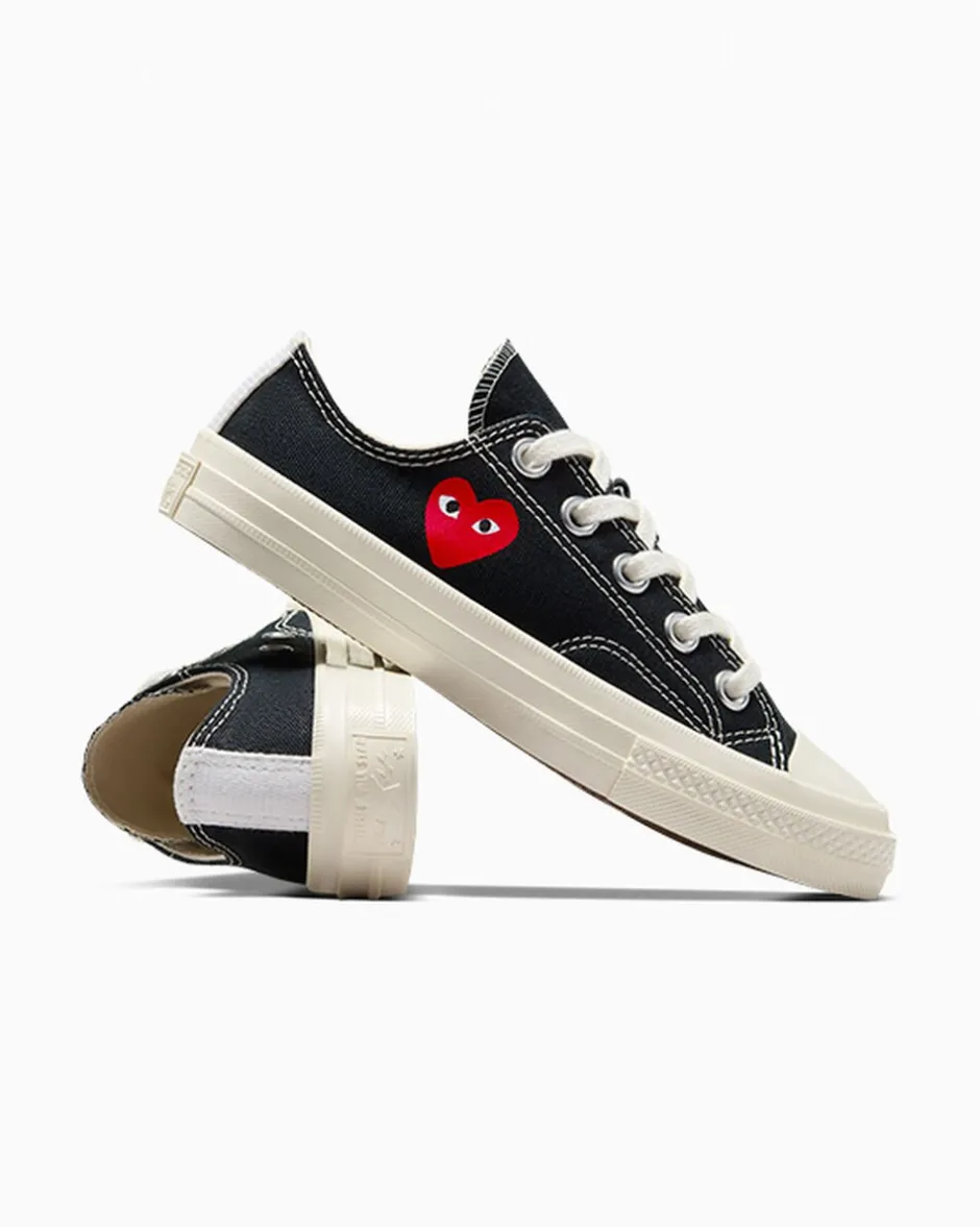 Converse Ragazzo|Bambini (Età 4-8 Anni)<PLAY Comme des Garçons Single Heart Chuck 70 Nero/Egret/Rosso