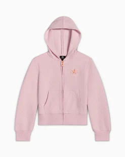 Converse Maglie E T-Shirt<Pointelle Full Zip Hoodie Rosa summit