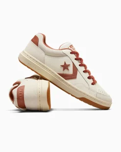 Converse Modelli Bassi|Modelli Bassi<Pro Blaze Classic Leather & Suede Egret/Nocciola