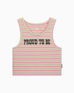 Converse Maglie E T-Shirt<Proud To Be Cropped Tank Top Strisce Aop