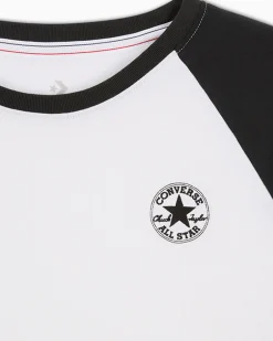 Converse Giacche E Felpe<Raglan Long-Sleeve Top Bianco