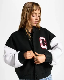 Converse Giacche E Felpe<Retro Varsity Jacket Nero Converse