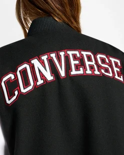 Converse Giacche E Felpe<Retro Varsity Jacket Nero Converse