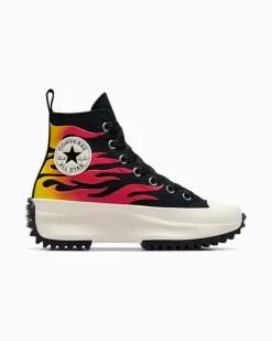 Converse Modelli Alti|Modelli Con Platform<Run Star Hike Platform Flames Nero/Bianco/Rosso smalto