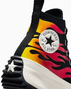 Converse Modelli Alti|Modelli Con Platform<Run Star Hike Platform Flames Nero/Bianco/Rosso smalto