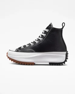 Converse Modelli Alti|Modelli Con Platform<Run Star Hike Platform Foundational Leather Nero/Bianco/Gomma