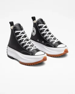 Converse Modelli Alti|Modelli Con Platform<Run Star Hike Platform Foundational Leather Nero/Bianco/Gomma