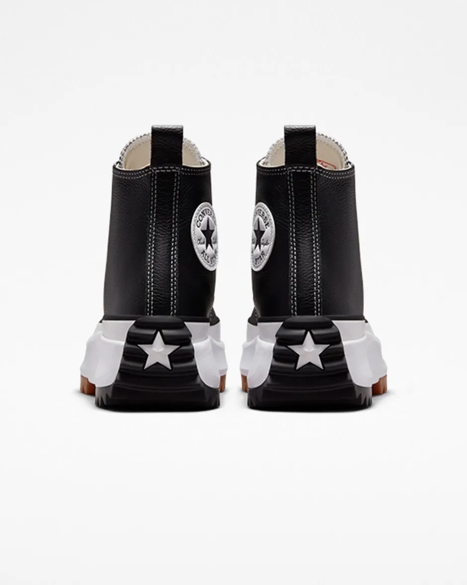 Converse Modelli Alti|Modelli Con Platform<Run Star Hike Platform Foundational Leather Nero/Bianco/Gomma