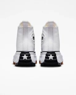 Converse Modelli Alti|Modelli Con Platform<Run Star Hike Platform Foundational Leather Bianco/Nero/Gomma