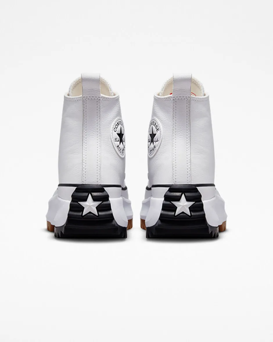 Converse Modelli Alti|Modelli Con Platform<Run Star Hike Platform Foundational Leather Bianco/Nero/Gomma
