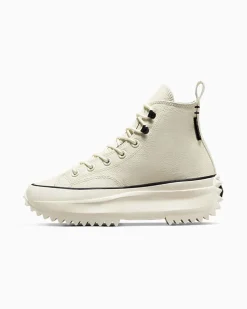 Converse Modelli Alti|Modelli Con Platform<Run Star Hike Platform Leather Egret/Nero/Bianco