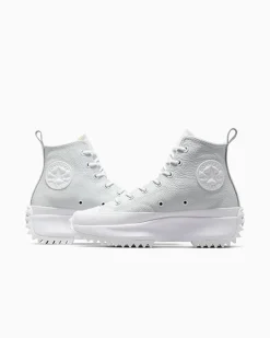 Converse Modelli Alti|Modelli Con Platform<Run Star Hike Utility Leather Bianco/Bagno di luna/Ghosted