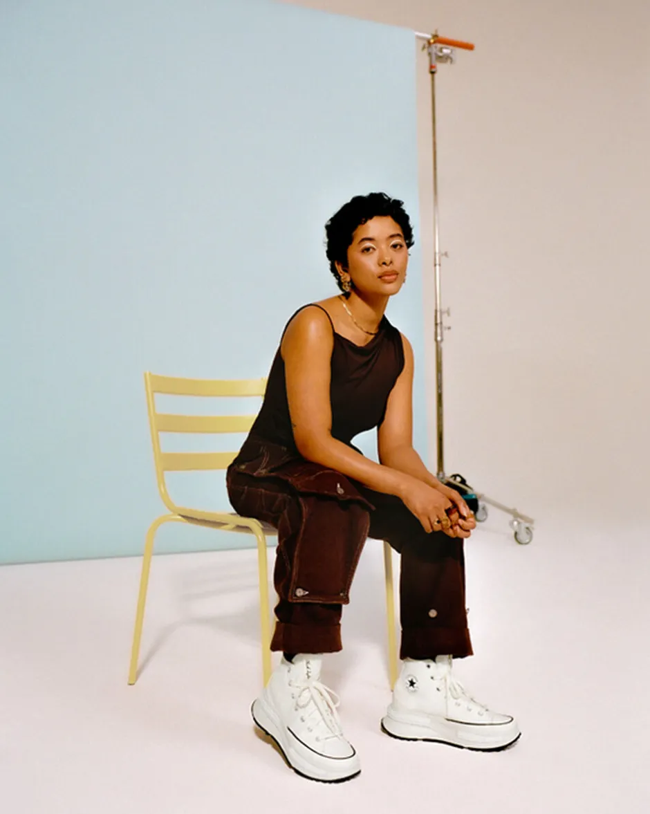 Converse Modelli Alti|Modelli Con Platform<Run Star Legacy CX Egret/Nero/Bianco