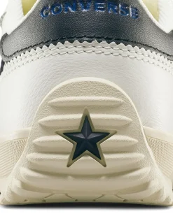 Converse Modelli Bassi|Run Star<Run Star Trainer Nylon & Leather Bianco vintage/Avorio naturale