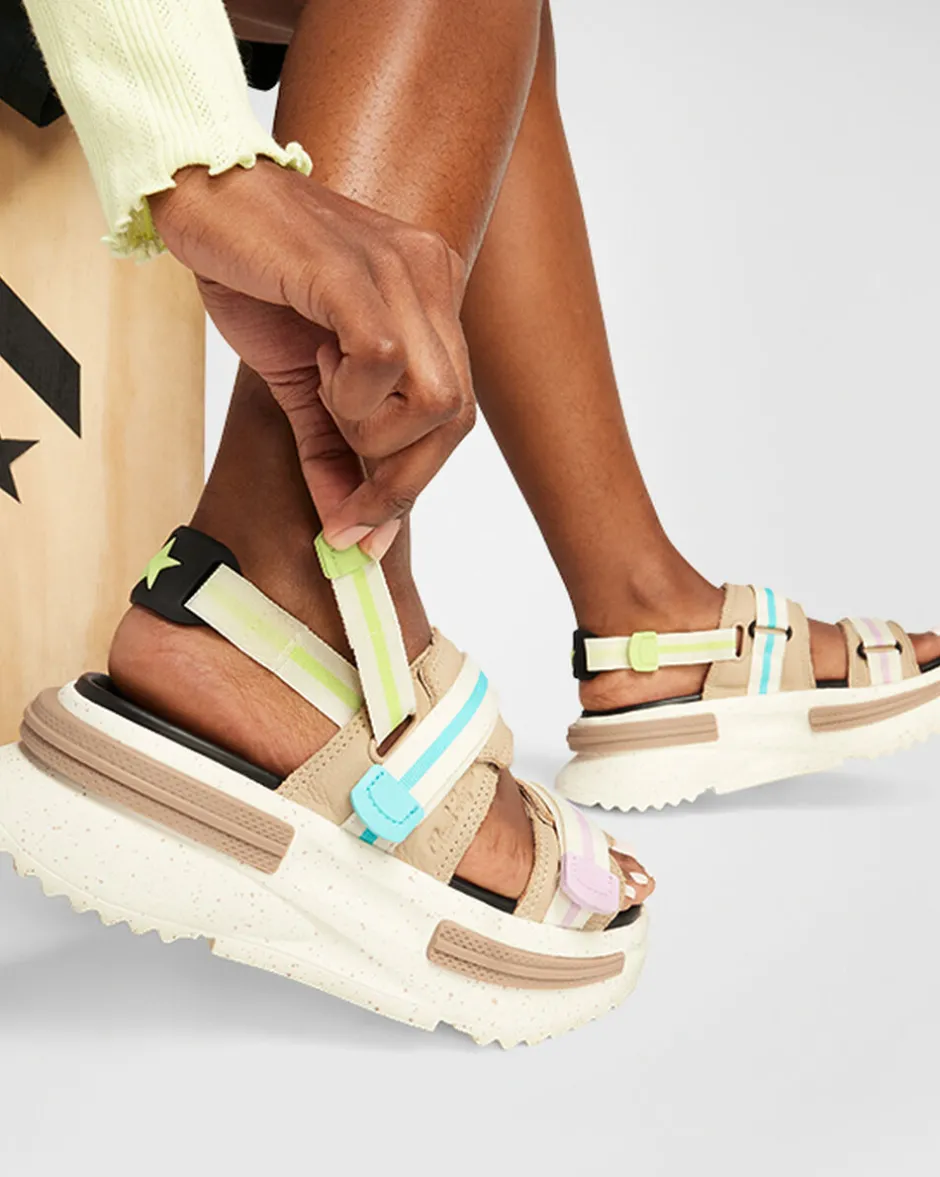 Converse Modelli Con Platform|Run Star<Run Star Utility Sandal CX Nutty Granola/Giallo limone