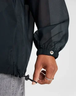 Converse Giacche E Felpe<Sheer Layered Jacket Nero Converse
