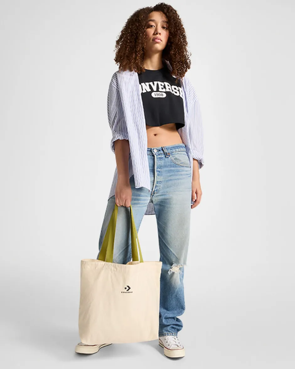 Converse Tutti Gli Accessori|Tutti Gli Accessori<Star Chevron Canvas Tote Bag Tela non tinta/Foresta magica