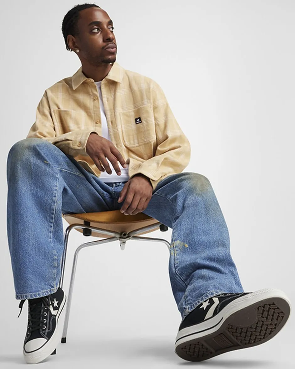 Converse Modelli Alti|Modelli Alti<Star Player 76 Nero/Bianco vintage