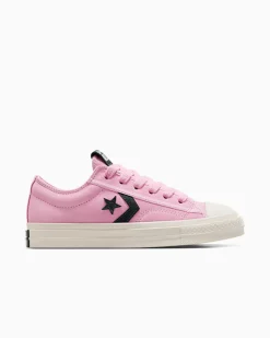 Converse Modelli Bassi|Modelli Bassi<Star Player 76 Black & Pink Tongue Tied/Egret/Foresta nera