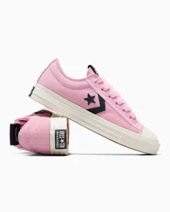 Converse Modelli Bassi|Modelli Bassi<Star Player 76 Black & Pink Tongue Tied/Egret/Foresta nera
