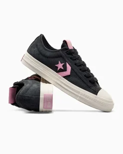 Converse Modelli Bassi|Modelli Bassi<Star Player 76 Black & Pink Foresta nera/Egret/Tongue Tied