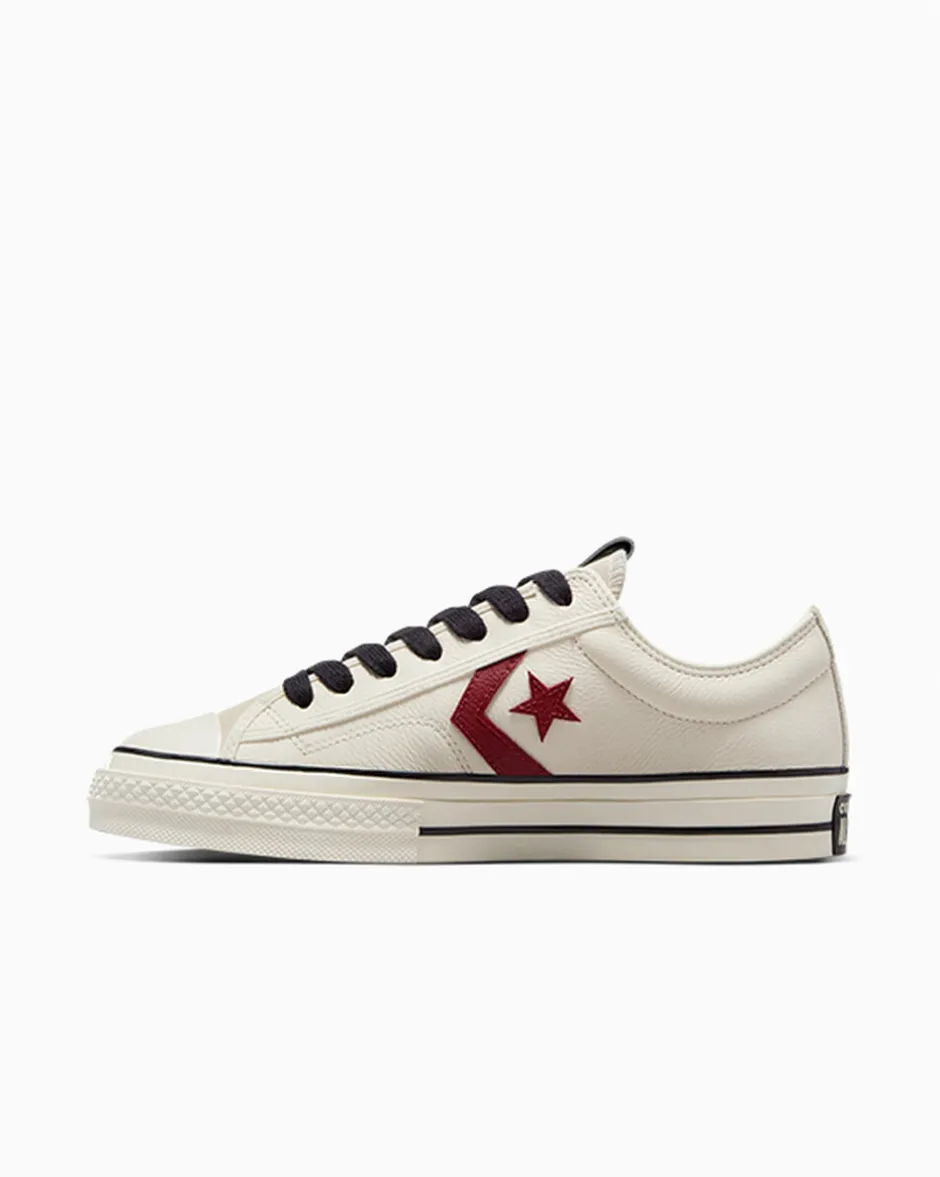Converse Modelli Bassi|Modelli Bassi<Star Player 76 Leather + Suede Egret/Egret/Rosso parco