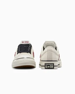 Converse Modelli Bassi|Modelli Bassi<Star Player 76 Leather + Suede Egret/Egret/Rosso parco