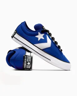 Converse Modelli Bassi|Skateboarding<Star Player 76 Puff Blu/Bianco/Nero