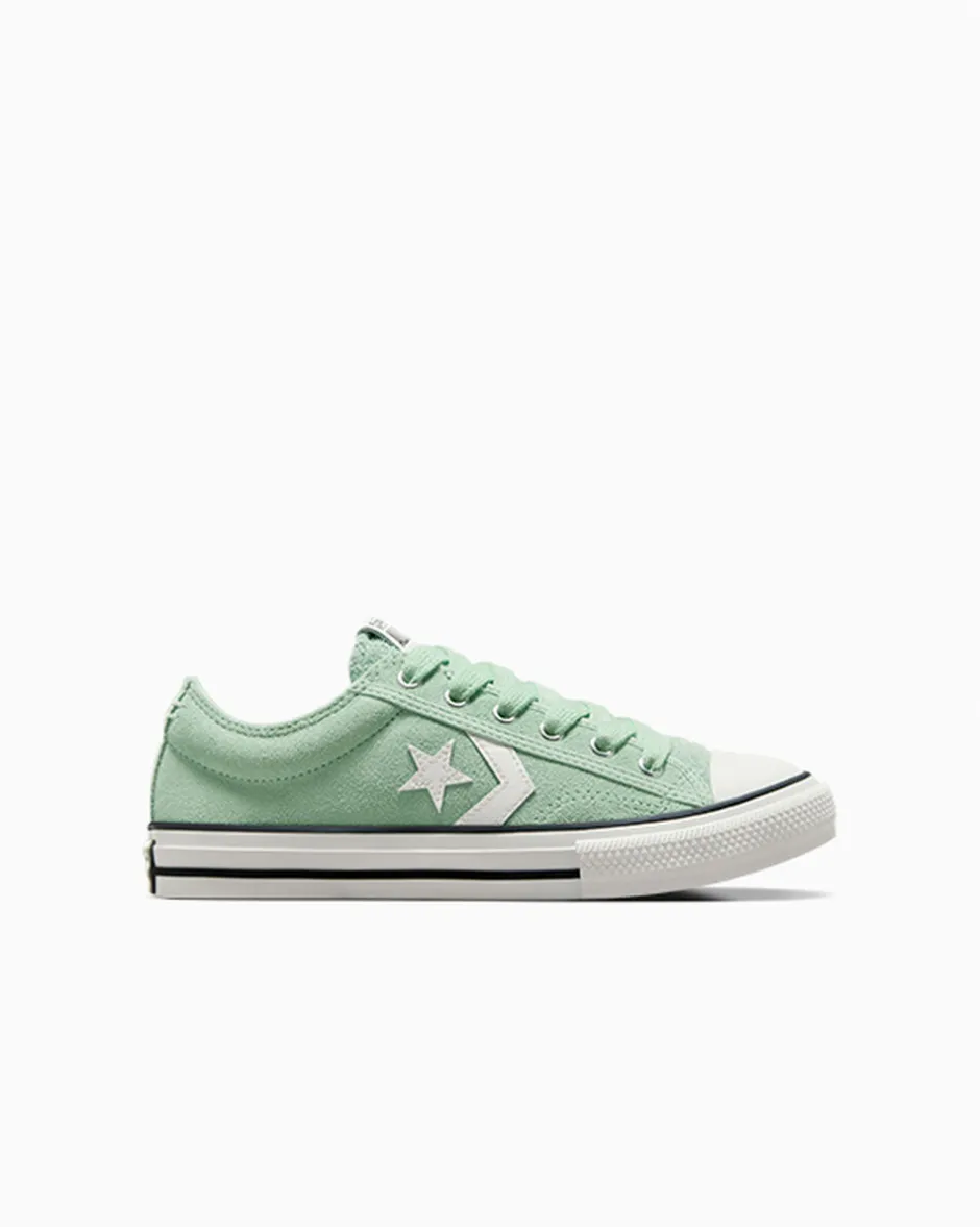Converse Modelli Bassi<Star Player 76 Suede Verde aloe/Bianco vintage