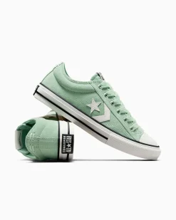 Converse Modelli Bassi<Star Player 76 Suede Verde aloe/Bianco vintage