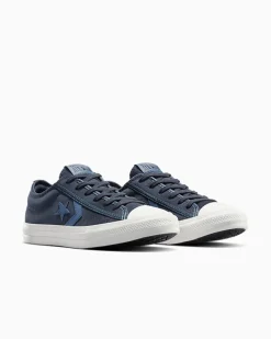 Converse Bambini (Età 4-8 Anni)|Ragazzi (Età 8-12 Anni)<Star Player 76 Suede & Leather Blu mezzanotte/Lakeside Blue