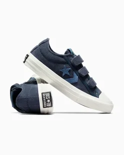 Converse Bambini (Età 4-8 Anni)|Guida Alle Misure Per Bambini<Star Player 76 Suede & Leather Easy-On Blu mezzanotte/Lakeside Blue